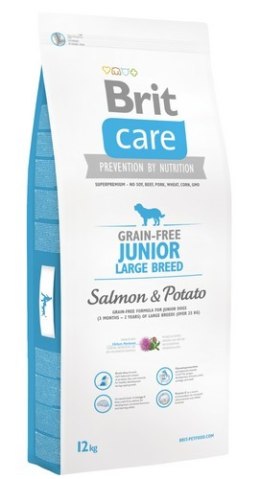 Brit Care Grain Free Junior Large Salmon & Potato 12kg