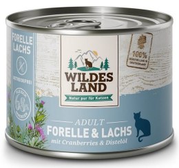 Wildes Land Cat Classic Adult Forelle & Lachs puszka 185g