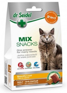 Dr Seidel Smakołyki dla kotów 2w1 malt/sierść 60g