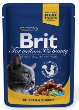 Brit Premium Cat Adult Kurczak + Indyk saszetka 100g
