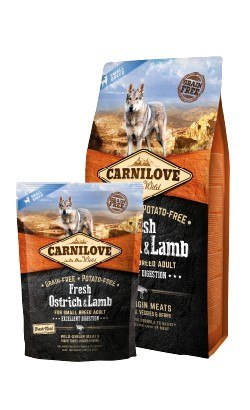 Carnilove Dog Fresh Ostrich & Lamb Adult Small - struś i jagnięcina 1,5kg