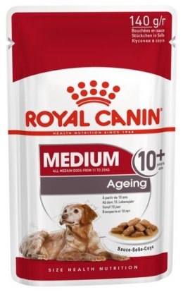 Royal Canin Medium Ageing 10+ karma mokra w sosie dla psów dojrzałych po 10 roku życia, ras średnich saszetka 140g