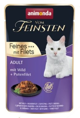 Animonda vom Feinsten Cat Adult Dziczyzna + filet z indyka saszetka 85g