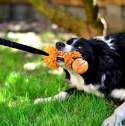Dingo Zabawka dla psa - Szarpak Mop Bungee z piłką pomarańczowy
