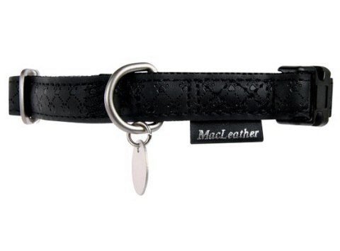Zolux Obroża regulowana Mac Leather 15mm Czarna [522035NO]