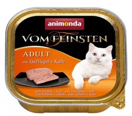 Animonda vom Feinsten Cat Adult z Drobiem i Cielęciną tacka 100g