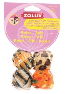 Zolux Piłki kolorowe dla kota - zestaw 4szt. [480418]