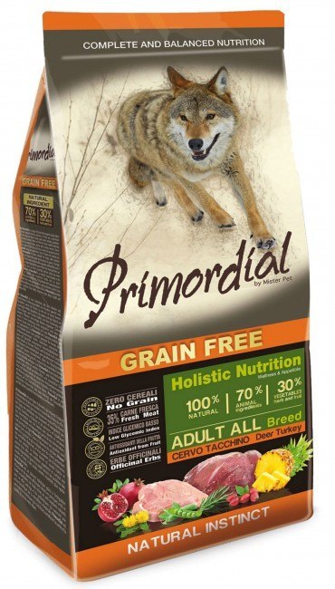Primordial Dog Grain Free Adult Deer & Turkey 2kg
